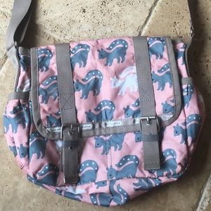 Rare Squirrel LeSportsac crossbody messenger bag